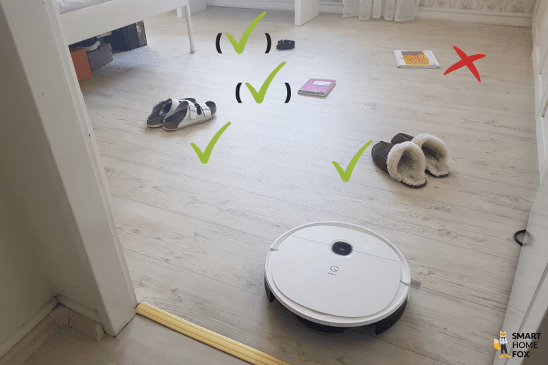 The Yeedi Vac 2 Pro navigates around obstacles.